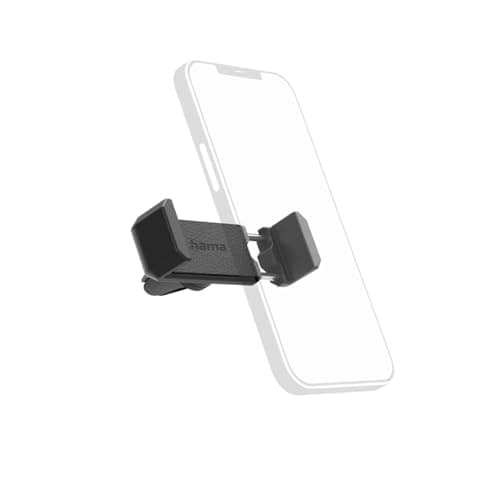 Image of Hama Compact Car Phone Holder for Smartphones Width 5.5 to 8.5 cm, Air Vent Clip Attachment 360 Degree Swivelling Black