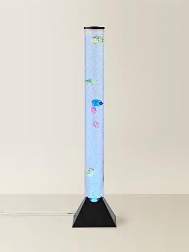 Image of MiniSun | 80cm Colour Changing LED Bubble Tower Floor | Sensory & Mood Lighting, Home Décor & Improvement Essential | Includes Assorted Fish