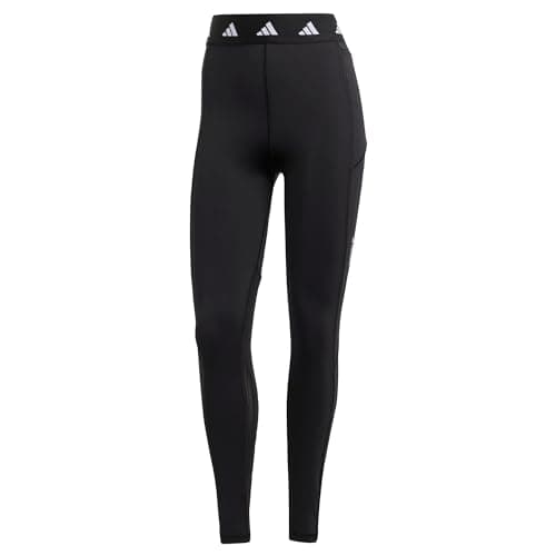 Image of adidas Women's Techfit Stash Pocket Full-Length Leggings, Black/White, XS