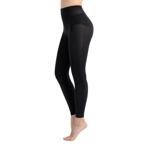 Image of MANZI Footless Dance Tights for Women Professional Ballet Pantyhouse in Black One Pairs S-M
