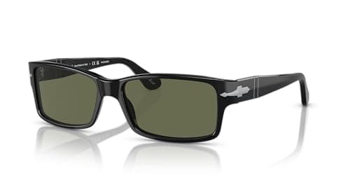 Image of Persol Unisex Adults’ Po2803s Sunglasses, Black (Black/Green), 58