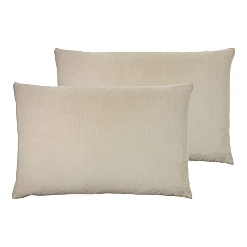 Image of furn. Contra Polyester Filled Cushions (Twin Pack), Polyester, Linen, Natural