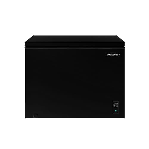 Image of Cookology CCFZ300BK Freestanding Chest Freezer 293L Capacity for Garages, Outbuilding and Sheds, Featuring Basket, Refrigeration Mode, Temperature Control and 4 Star Freezing Rating - In Black