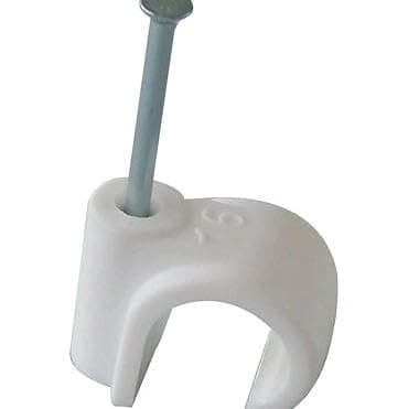 Image of AF4F Masonry 28mm Round Nail Pipe Clip (20 Pack) FM Products Durable, Easy Installation, Ideal for Plumbing and Electrical Applications Various Sizes and Quantities