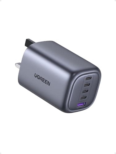 Image of UGREEN Nexode 5-Port 100W USB C Charger, GaN Type-C Fast Wall Charge Plug Laptop Charging Adapter Compatible for MacBook Air, HP/Dell/Lenovo, iPad, iPhone 17/16 Pro Max, Galaxy S26 Ultra