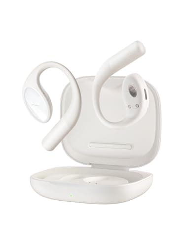 Image of 1MORE S51 Open Ear Headphones, Ultra-Lightweight Design, Secure Fit, Open Ear Earbuds Wireless Bluetooth, 40H Playtime, Bass More+ Technology, IPX5 Waterproof, Clear Calls, Game Mode - White