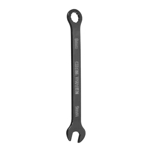 Image of sourcing map Combination Wrench 9mm Metric 12-Point Box and Open End Chromium Vanadium Steel CR-V Double Ended Spanner Tool for Automotive Pipe Furniture Machinery DIY Repair, Black