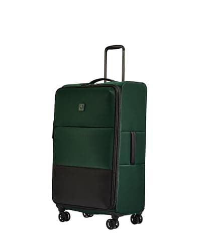 Image of ANTLER - Soft Stripe 2.0 Large Suitcase - Durable, Lightweight & Expandable, 4 Spinner Wheels - Adjustable Handle, TSA Lock, 81cm - Antler Green