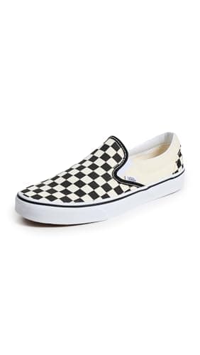 Image of Vans Unisex Adults' Classic Slip On, Black And White Checker/White, Black And White Checker/White, 4 UK
