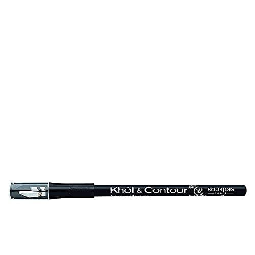 Image of Bourjois 2-in-1 Khol and Contour Eyeliner and Eye Pencil and Sharpener 1 Noir-Issime, 1.2g
