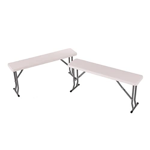 Image of Oypla 2x 3ft 95cm Folding Heavy Duty Outdoor 2 Person Trestle Bench Chair