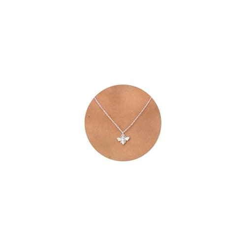 Image of KINHOPI Silver Necklaces for Women 925 Sterling Silver Pendant Necklace Bee Dainty Trendy Minimalist Jewellery Gifts for Women Girl