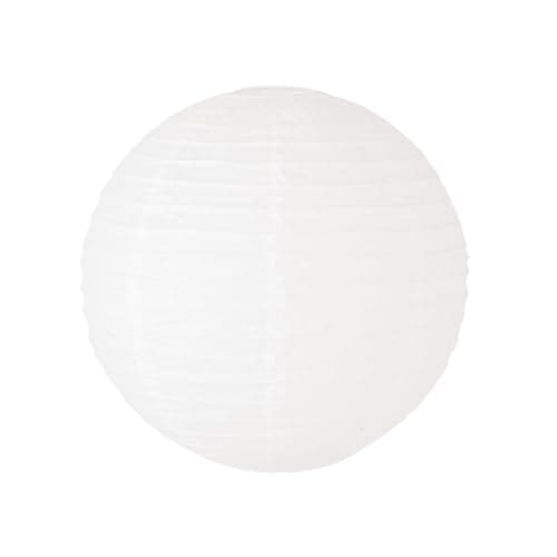 Image of ValueLights | Medium 40mm Easy Fit White Paper Globe Ceiling Pendant Light Shade Living Room Bedroom Lampshade | Ceiling Lights, Home Décor & Improvement Essential | 400mm Shade Width