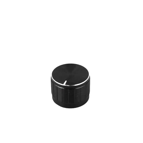 Image of (15 x 13mm) Black Aluminum Alloy Knurled Shaft Rotary Knob for 6mm Diameter Potentiometer Volume Control