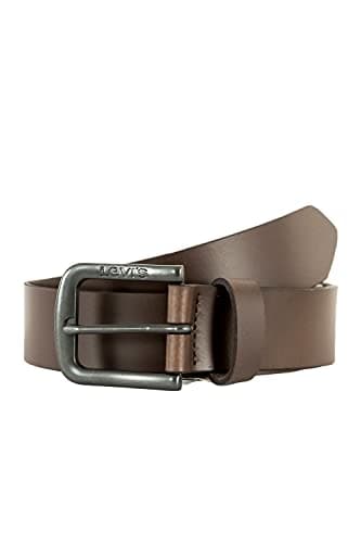 Image of Levi's Men's Seine Metal Belt, Dark Brown, 105 cm