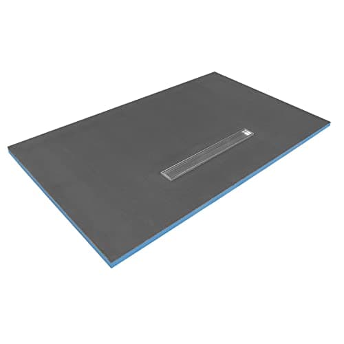 Image of 1800 x 900 x 30mm Rectangular Shower Tray with Side Linear Drain - Choice of Shower Grate (Tiles)