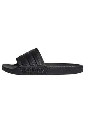 Image of adidas Unisex ADILETTE SHOWER SLIDES, core black/core black/core black, 8 UK