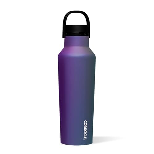 Image of Corkcicle Travel Insulated Stainless Steel Water Bottle with Straw Spout Keeps Drinks Cold for 25 Hours or 12 Hours Hot 20 Oz, Multicolor