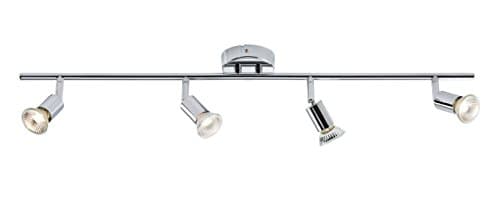Image of Knightsbridge 230V Gu10 50W Quad Bar Spotlight-Polished Chrome, Silver