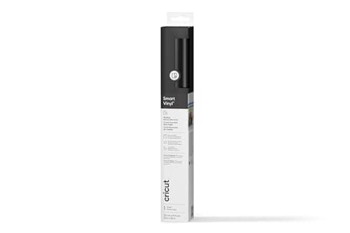 Image of Cricut Smart Removable Vinyl, Black, 33cm x 91.4cm, Ideal for Personalised Decals, Labels & DIY Crafts, removes Without Residue, for All Cutting Machines