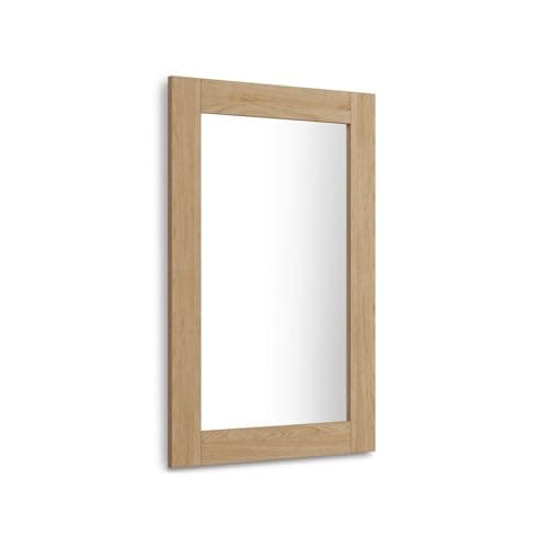Image of Mobili Fiver, Rachele Rectangular Mirror 90x60 cm, Light Oak, Made In Italy