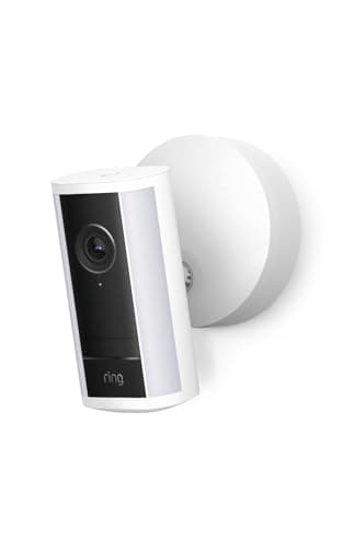 Image of Ring Spotlight Cam Pro Wired (newest gen) | Outdoor Security Camera | Retinal 4K, 10x Enhanced Zoom, 600 Lumen Spotlights | 30-day free trial of Ring Subscription Plan