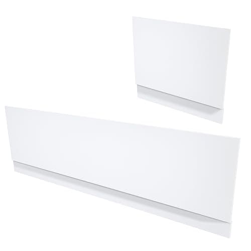 Image of Waterproof Bath Panel Set – 1700mm Front & 700mm End Panel with Adjustable Plinth 100% Waterproof PVC Foam Board, High-Gloss White Finish, Scratch & UV Resistant, Easy DIY Installation (Full Set)