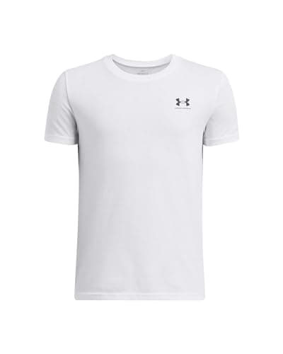Image of Under Armour Boys Ua B Sportstyle Lc T-Shirt, White, L EU