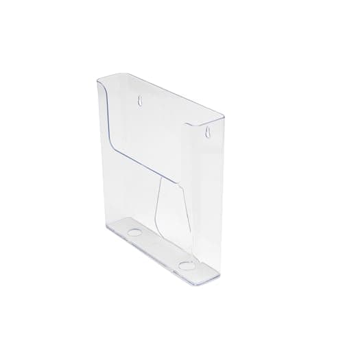Image of Deflecto Value A4 Portrait Leaflet Holder | Clear Flat Back Brochure Display Stand for Countertop or Wall Mount | Durable Literature Organizer for Business & Office