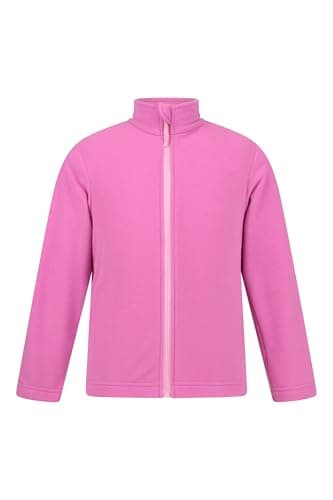 Image of Mountain Warehouse Camber II Kids Full-Zip Fleece - Comfy, Lightweight Sweatshirt, Full-zip, For Boys & Girls - For Spring Summer, Camping, Outdoors & Hiking Dark Pink Kids Size 5-6 Years
