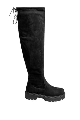 Image of Yours - Faux Suede Knee High Boots In Extra Wide Eee Fit - Women's