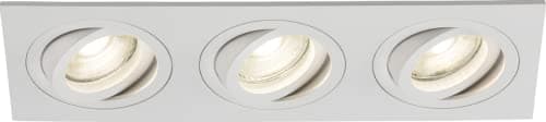 Image of Knightsbridge GU10 Ambar Tri Tilt Square Downlight White