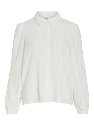 Image of Vila Vizania L/S Shirt - Noos, Cloud Dancer, M