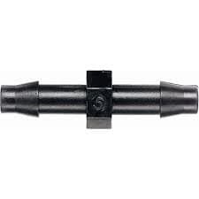 Image of Micro irrigation pipe fitting: 4mm barbed straight connector (pack of 10), automatic garden irrigation. By Cost Wise®,the irrigation specialists