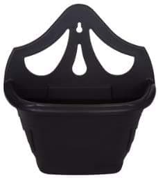 Image of HOMION 31cm Venetian Wall Planter Hanging Basket Flower planter Plastic (BLACK, 6)