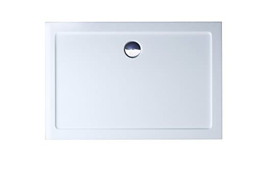 Image of Durovin Bathrooms 1200 x 1000 x 40mm Shower Tray, Light Sturdy, Acrylic, Glossy White Finish, Rectangular Shape