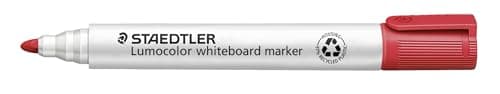 Image of STAEDTLER 351-2 Lumocolor Whiteboard Marker Bullet Tip -Red (Box of 10)
