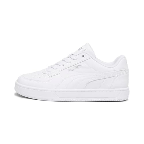 Image of Puma Unisex Youth Puma Caven 2.0 Jr Sneakers, Puma White-Puma Silver-Puma Black, 3.5 UK
