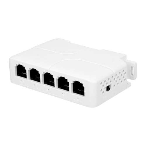 Image of REVODATA 4 Port 90W PoE Extender, IEEE802.3af/at/bt, 10/100 Mbps PoE Repeater 100/250 Meter Extend, Output 30W and 60W(Max) Plug and Play, PoE Amplifier with Wall/DIN Rail Mounting (POE5006)