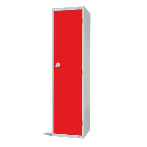 Image of The Products Store Single Door Compartment Locker - School Work Storage Locker 1800mm H x 450mm W x 450mm D - RED