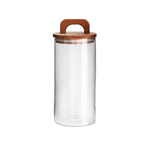 Image of soulnioi Petal Glass Jar Sealed Tea Jar Food Grade Large Capacity Sugar Jar Striped Storage Jar Round Glass Jar 28117 (1400ML)