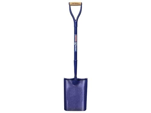 Image of Faithfull FAIAST2MYDT All Steel Contractors Treaded Taper Mouth Shovel (No2) MYD Handle , Red