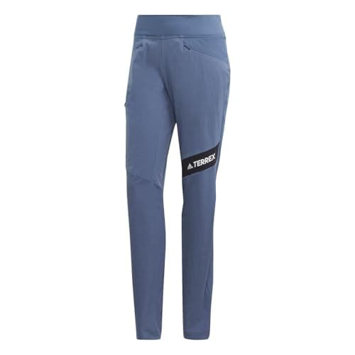 Image of adidas Womens Tr Alpcl So Closed Hem Poly Tracksuit Bottoms Blue 8
