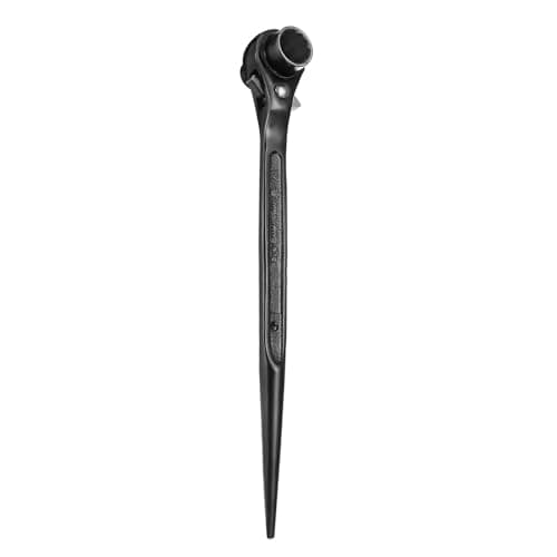 Image of sourcing map Scaffolding Podger Ratchet Wrench 14mm x 17mm CR-V 12 Point Double Ended Socket Ratcheting Podger Scaffold Spud Spanner Tool for Auto Repair Mechanical Maintenance, Black