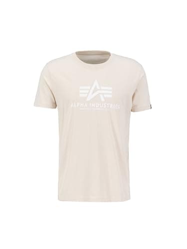 Image of Alpha Industries Basic T-Shirt for Men Jet Stream White/White