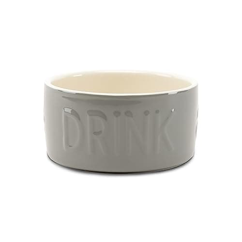 Image of Scruffs Classic Stoneware Dog Water Bowl 15 cm x 15 cm x 9 cm Grey