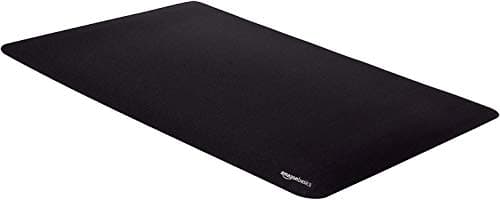Image of Amazon Basics Rectangular Large Extended Gaming Computer Mouse Pad, Black, 355L x 169W mm
