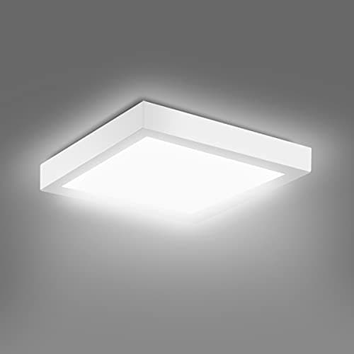 Image of EXTRASTAR LED Ceiling Lights, 12W 1020LM Modern Square Flush Ceiling Lamp, 73W Equivalent, Energy Saving LED Panel Ceiling lamp, Ceiling Light Fitting for Living Room Bedroom - 6500K Daylight