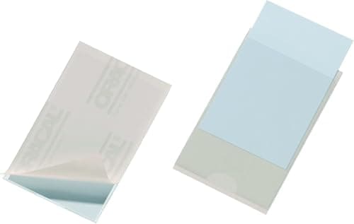 Image of Durable 837919 Self-Adhesive Pocket Pocketfix, 90 x 57 mm (Inside), without insertion Labels, 100 Pieces, Transparent