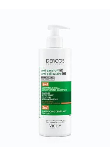 Image of Vichy Dercos Anti-Dandruff and Anti-Itch 2in1 Dermatological Conditioning Shampoo, Treats and Protects Against Dandruff,​ 390ml